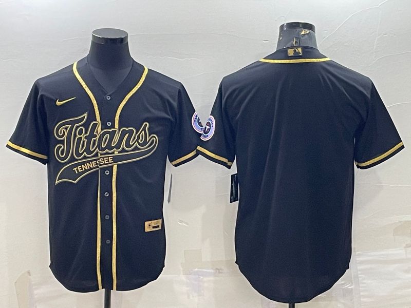 Men Tennessee Titans Blank Black gold 2022 Nike Co branded NFL Jersey->minnesota vikings->NFL Jersey